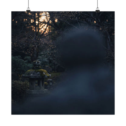 Spring Stone Lantern Moody Minimal Wall Art Print | Bold Decor