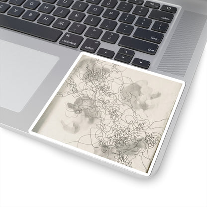 Datsuzoku Shadow Play Sticker - Dark Japandi Dark Texture Art Print