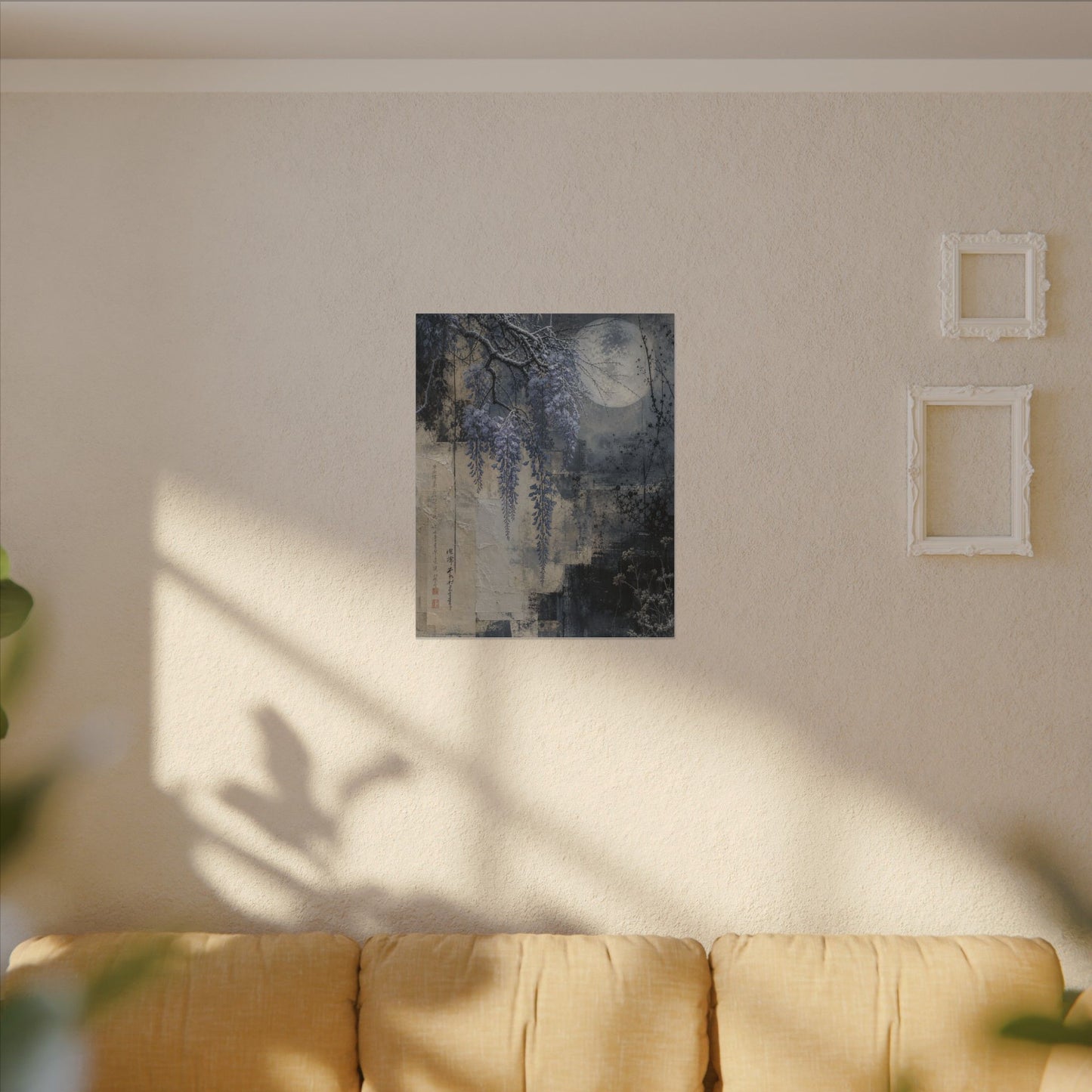 Winter Wisteria Texture Canvas Art | Elegant Decor