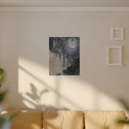Winter Wisteria Texture Canvas Art | Elegant Decor