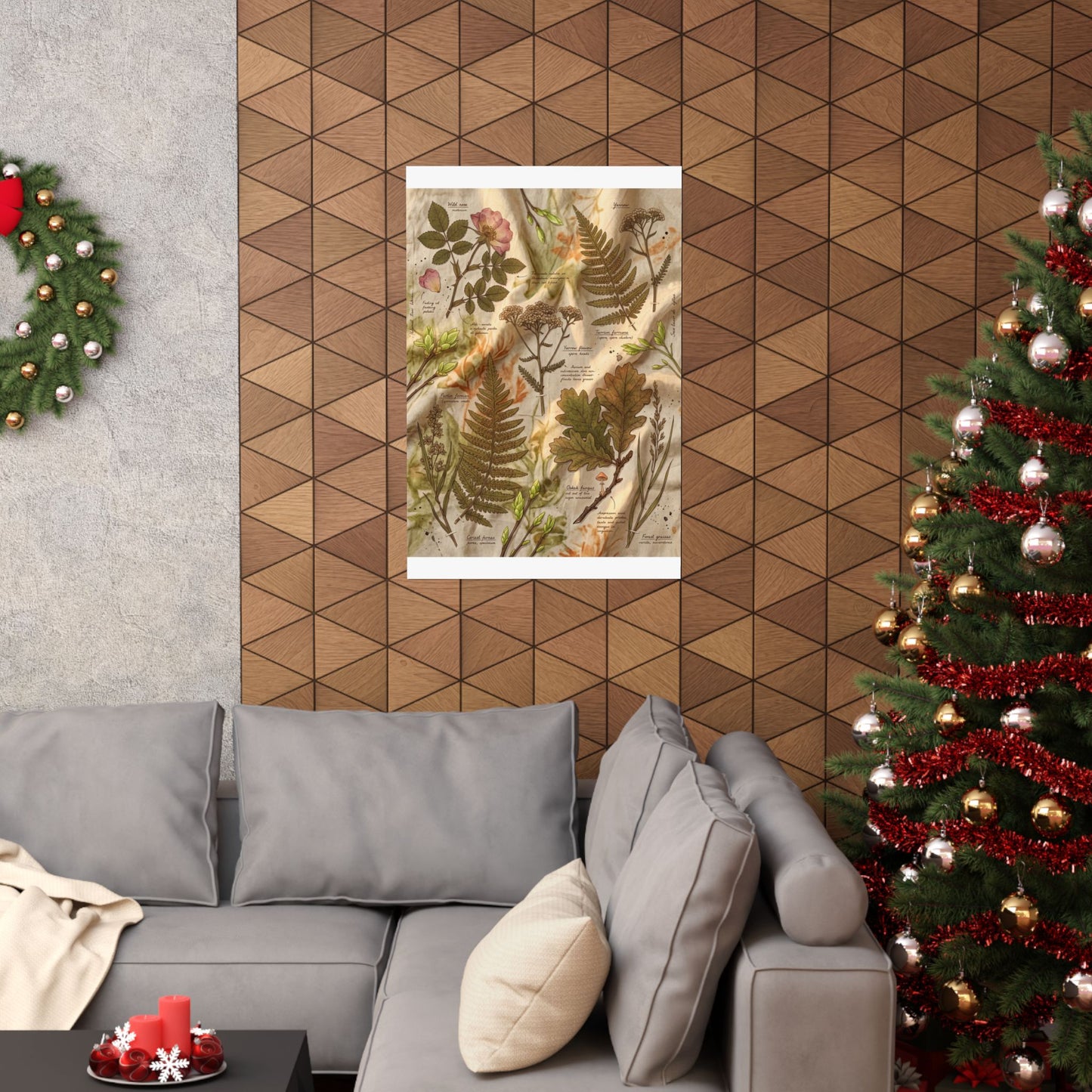 Spring Silk Drape Herbarium Wall Art Print | Nostalgic Decor