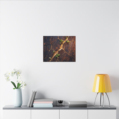 Rust Patina Spring Canvas Art | Kintsugi Resilient Design