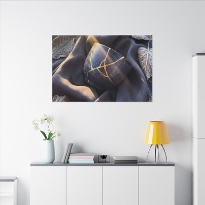 Winter Silk Drape Gold Repair Canvas Art | Artful Decor Art Print