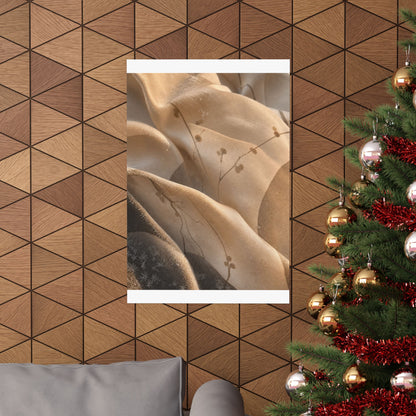 Silk Drape Winter Wall Art Print | Japandi Cozy Design
