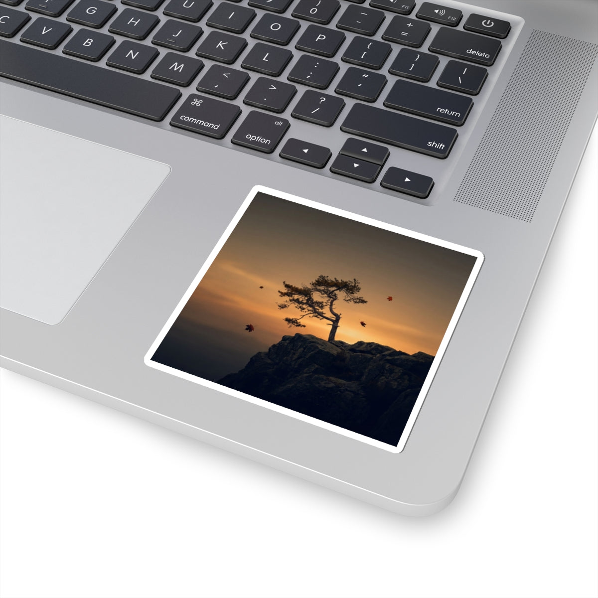 Ma Pine Tree Sticker - Dark Japandi Moody Minimal Art Print