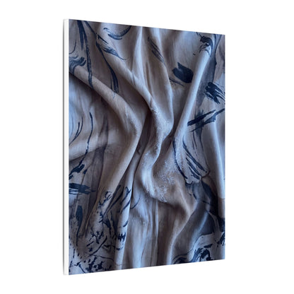 Silk Drape Winter Canvas Art | Japandi Earthy Design