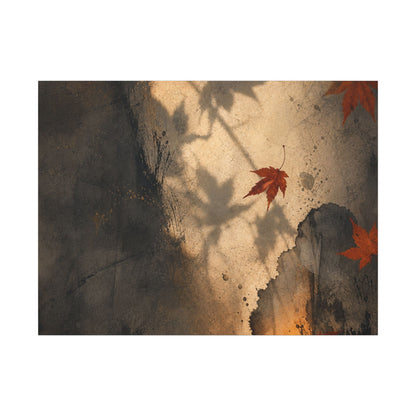 Shadow Play Texture Canvas Art | Neutral Japandi Art