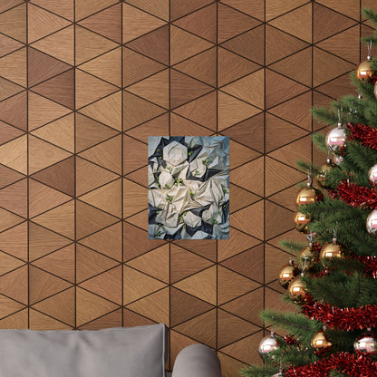 Paper Fold Gold Vein Wall Art Print | Resilient Kintsugi Art