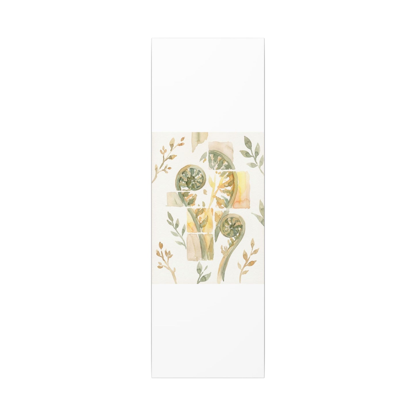 Earthy Fern Unfurling Canvas Art - Watercolor Japandi
