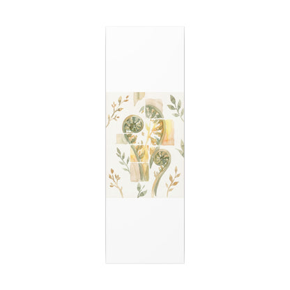 Earthy Fern Unfurling Canvas Art - Watercolor Japandi