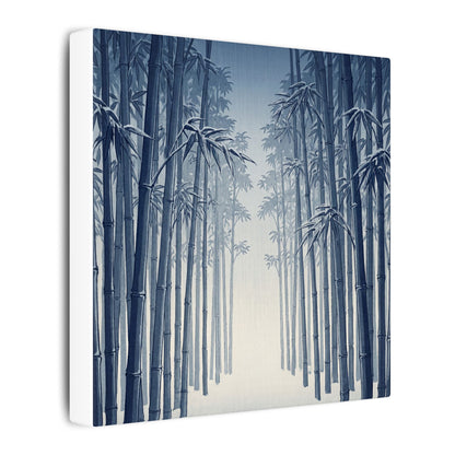 Bamboo Grove Canvas Art | Winter Zen Ukiyo E Inspired Art