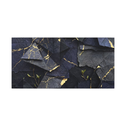 Beautiful Paper Fold Canvas Art - Crackle Gold Kintsugi
