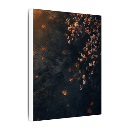 Golden Hour Cherry Blossom Canvas Art - Dark Japandi Kanso