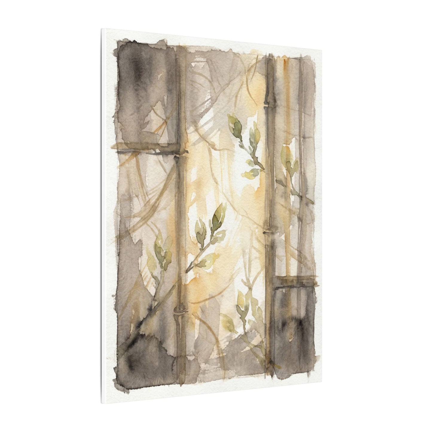 Shoji Screen Spring Canvas Art | Japandi Cozy Design