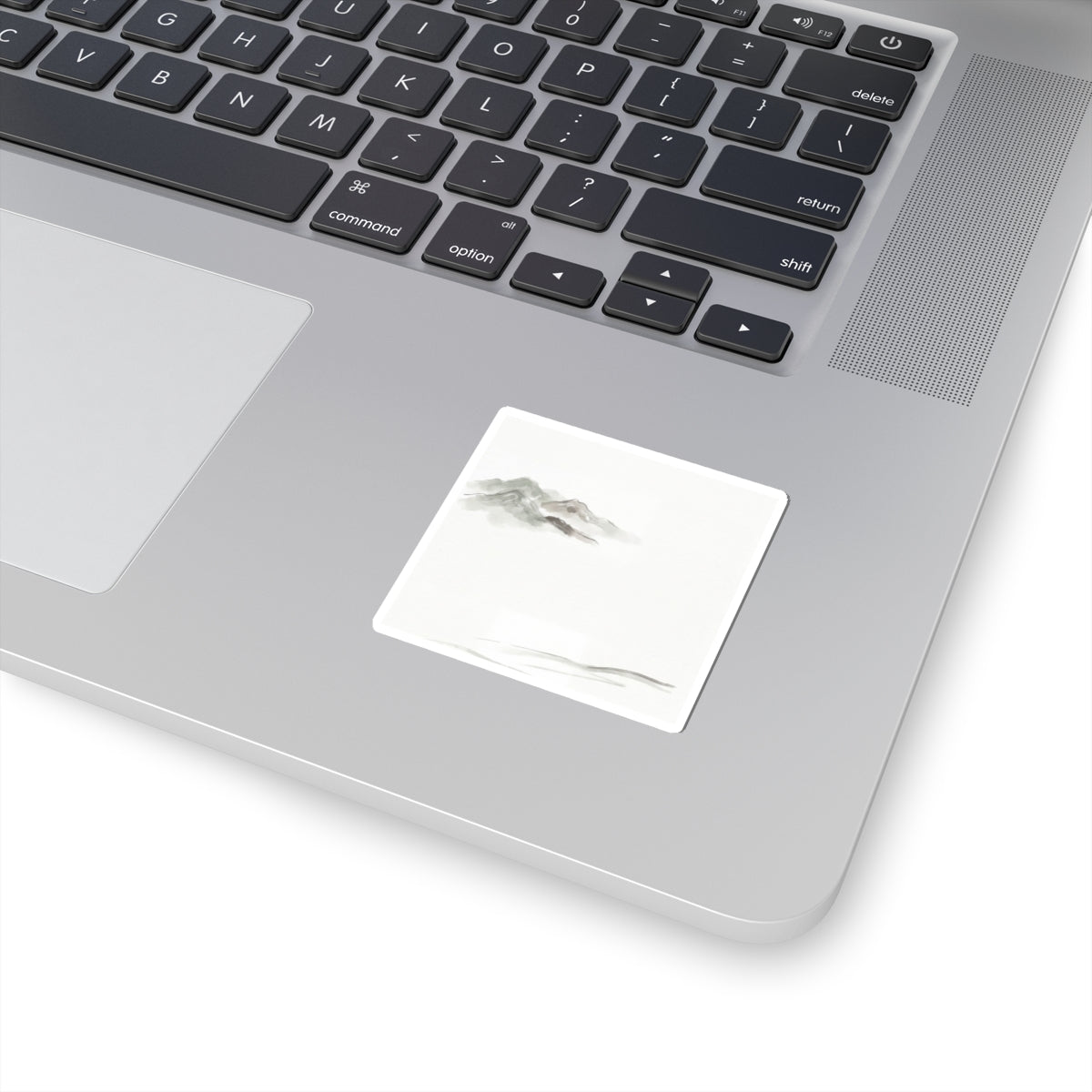 Mountain Mist Sticker | Winter Japandi Minimal Line Art