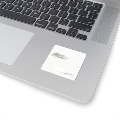 Mountain Mist Sticker | Winter Japandi Minimal Line Art