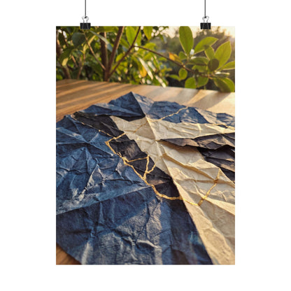 Paper Fold Summer Wall Art Print | Kintsugi Beautiful Design Art Print