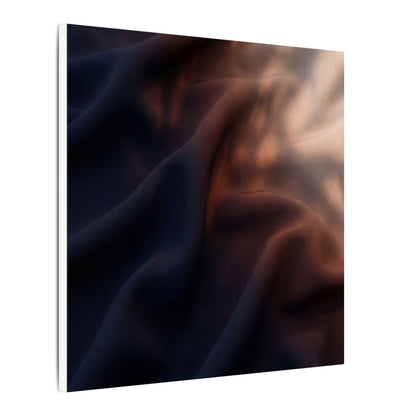 Dark Japandi Silk Drape in Dawn | Shadow Zen Canvas Art