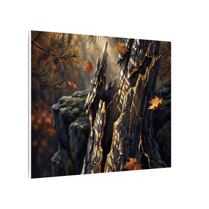 Pine Tree Autumn Canvas Art | Kintsugi Beautiful Design