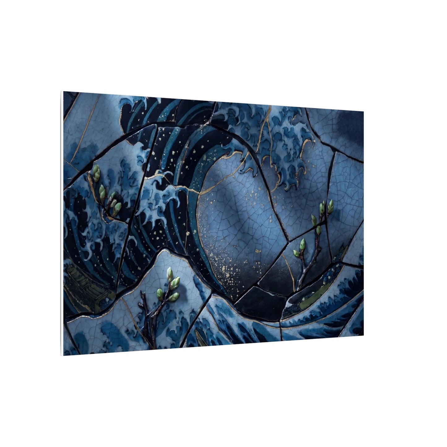 Ocean Wave Spring Canvas Art | Kintsugi Artful Design
