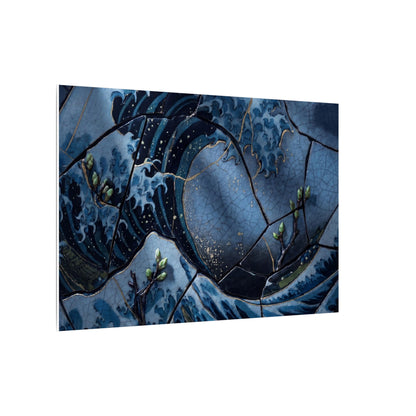 Ocean Wave Spring Canvas Art | Kintsugi Artful Design