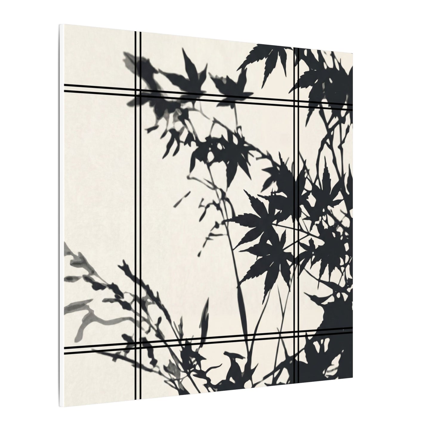 Shoji Screen Canvas Art | Summer Japandi Minimal Line Art