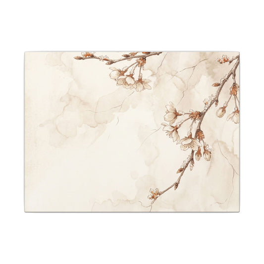 Cherry Blossom Winter Canvas Art | Cottagecore Enchanting Design