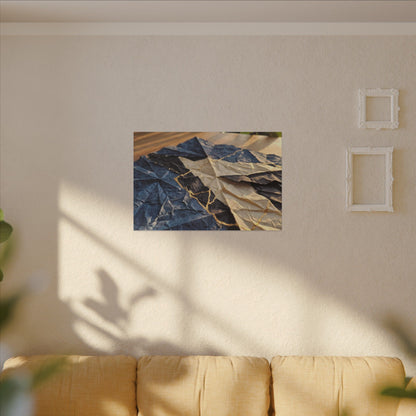 Golden Hour Paper Fold Canvas Art - Kintsugi Ma