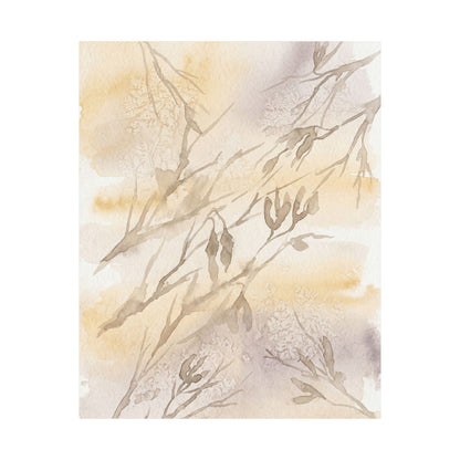 Shadow Play Winter Wall Art Print | Japandi Warm Design