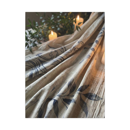 Fukinsei Silk Drape Canvas Art - Japandi Japanese Pattern