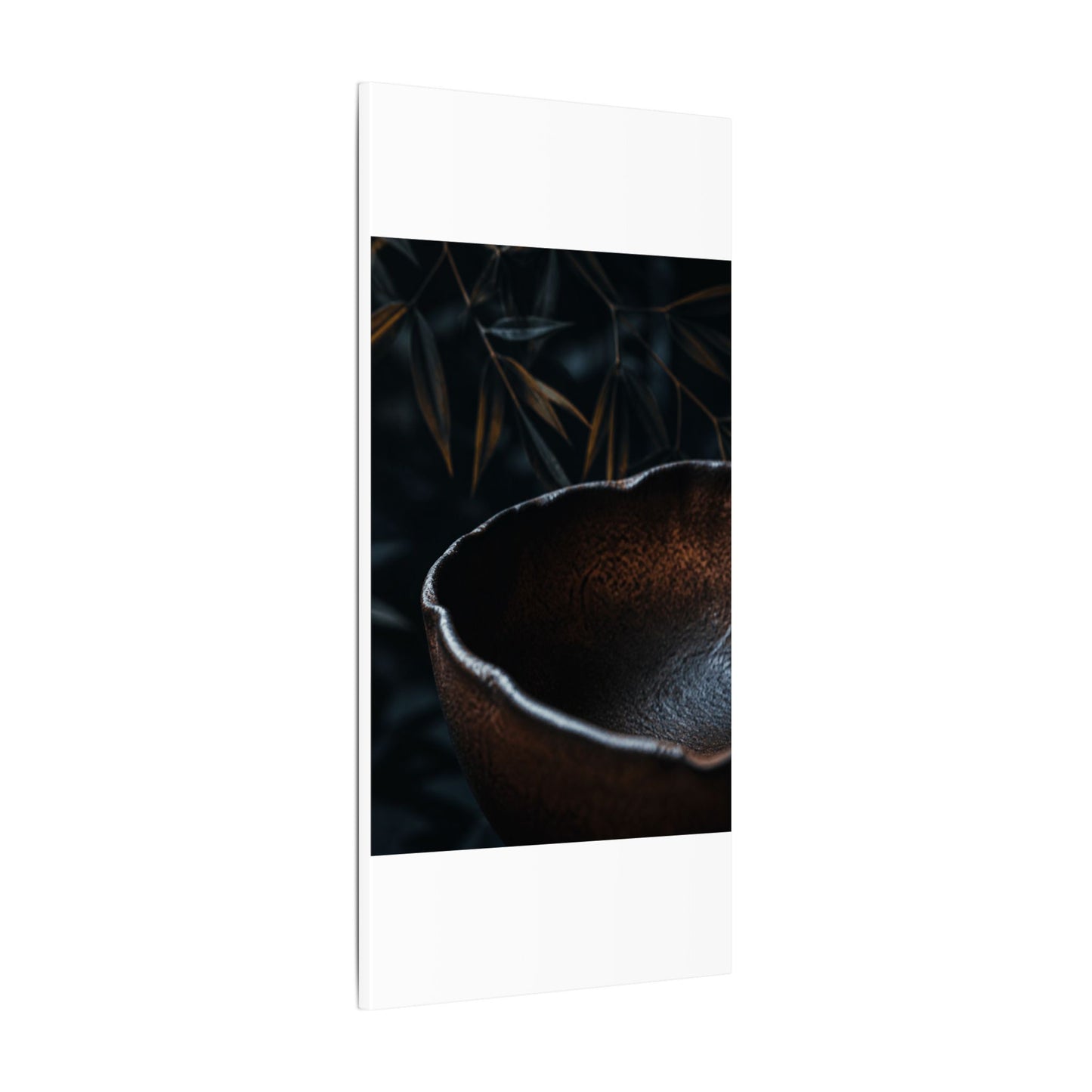 Luxurious Ceramic Bowl Canvas Art - Shadow Zen Dark Japandi