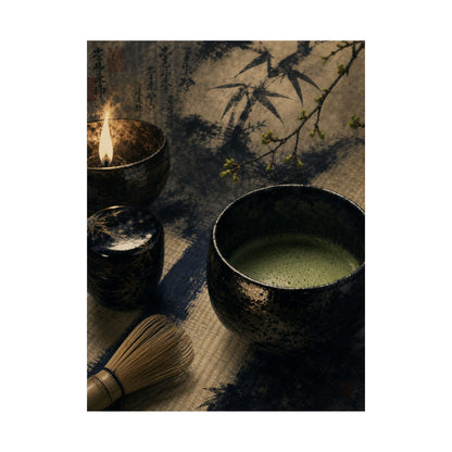 Tea Ceremony Sumi E Wall Art Print | Contemplative Zen Art