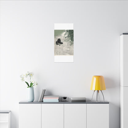 Shibui Rock Garden Canvas Art - Zen Ukiyo E Inspired