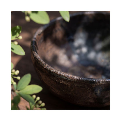 Ceramic Bowl Wall Art Print | Spring Dark Japandi Shadow Zen Art