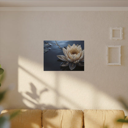 Beautiful Lotus Flower Canvas Art - Gold Vein Kintsugi