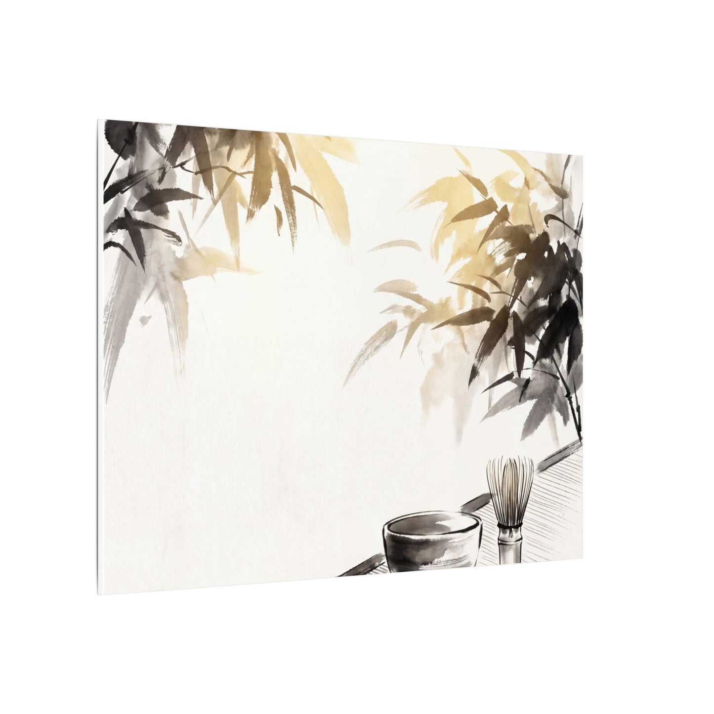 Tea Ceremony Sumi E Canvas Art | Serene Zen Art
