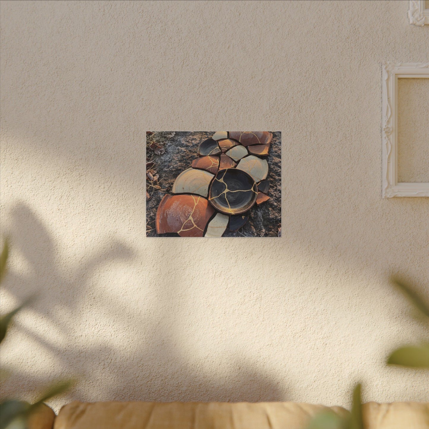 Winter Broken Pottery Gold Vein Canvas Art | Beautiful Decor
