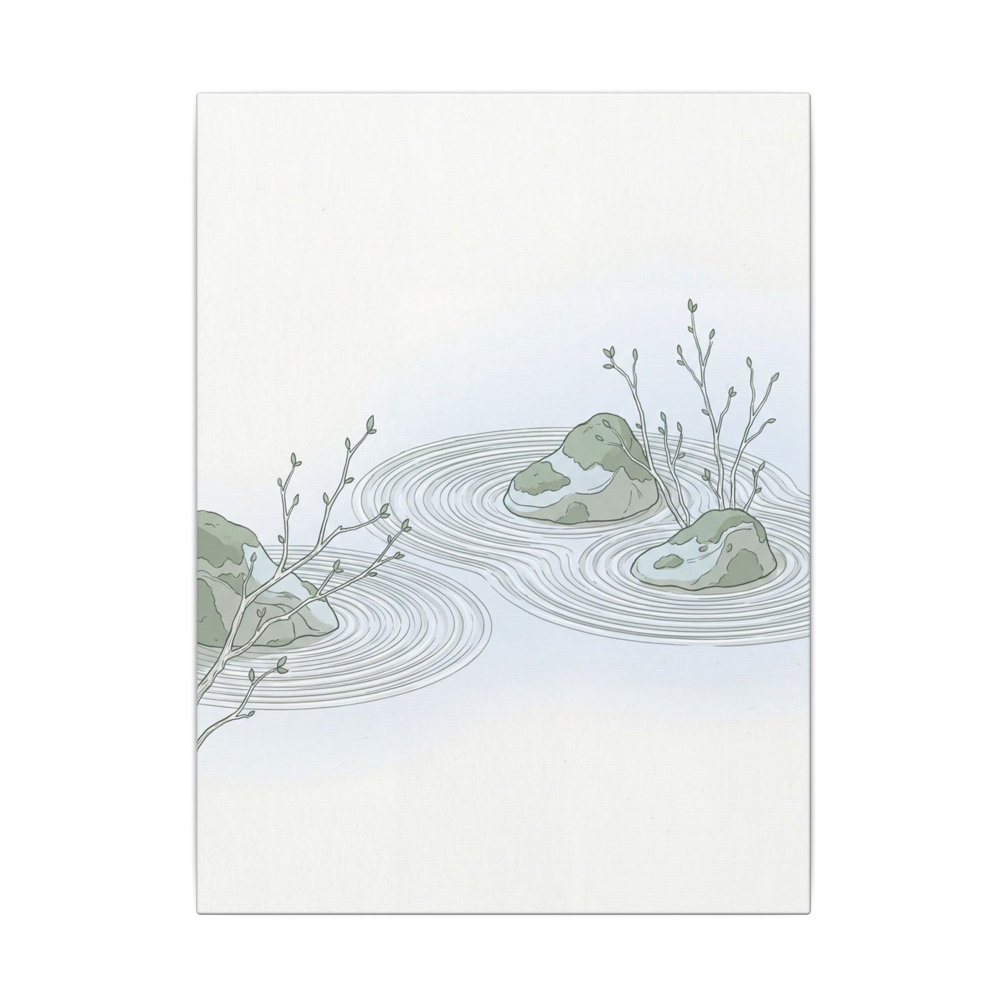 Moonlight Rock Garden Canvas Art - Japandi Ma