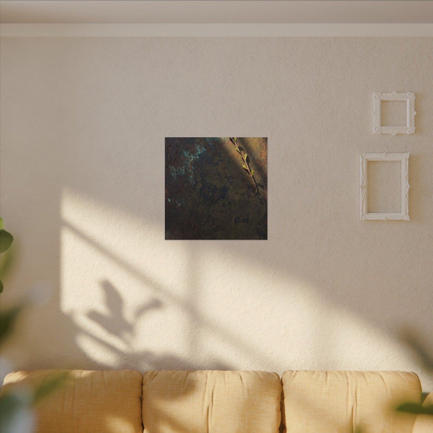Golden Hour Rust Patina Canvas Art - Dark Japandi Ma