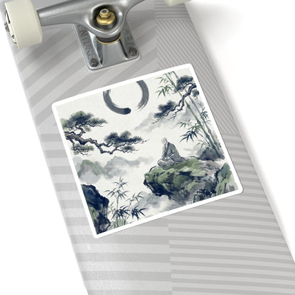 Zen Sumi-e Sticker Art Print