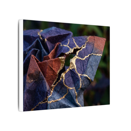 Philosophical Paper Fold Canvas Art - Gold Vein Kintsugi