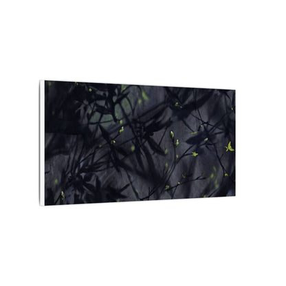Shadow Play Spring Canvas Art | Dark Japandi Atmospheric Design