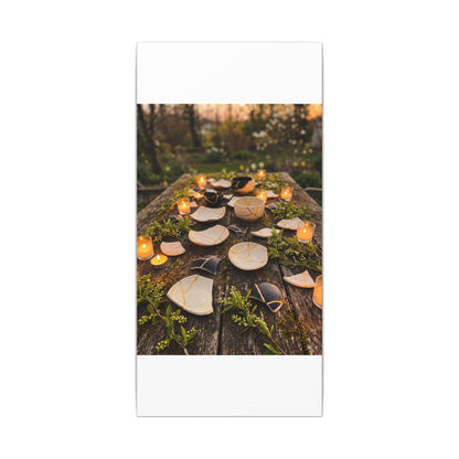 Broken Pottery Spring Canvas Art | Kintsugi Beautiful Design