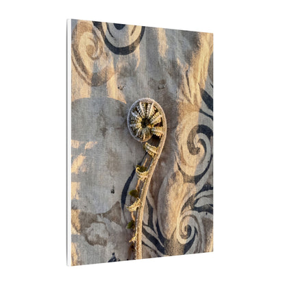 Fern Unfurling Canvas Art | Winter Japandi Japanese Pattern Art