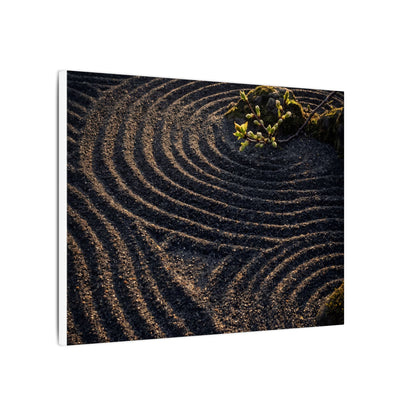 Spring Rock Garden Shadow Zen Canvas Art | Atmospheric Decor