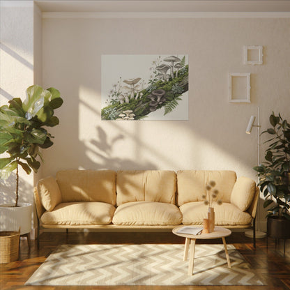 Dried Flowers Spring Canvas Art | Japandi Neutral Design