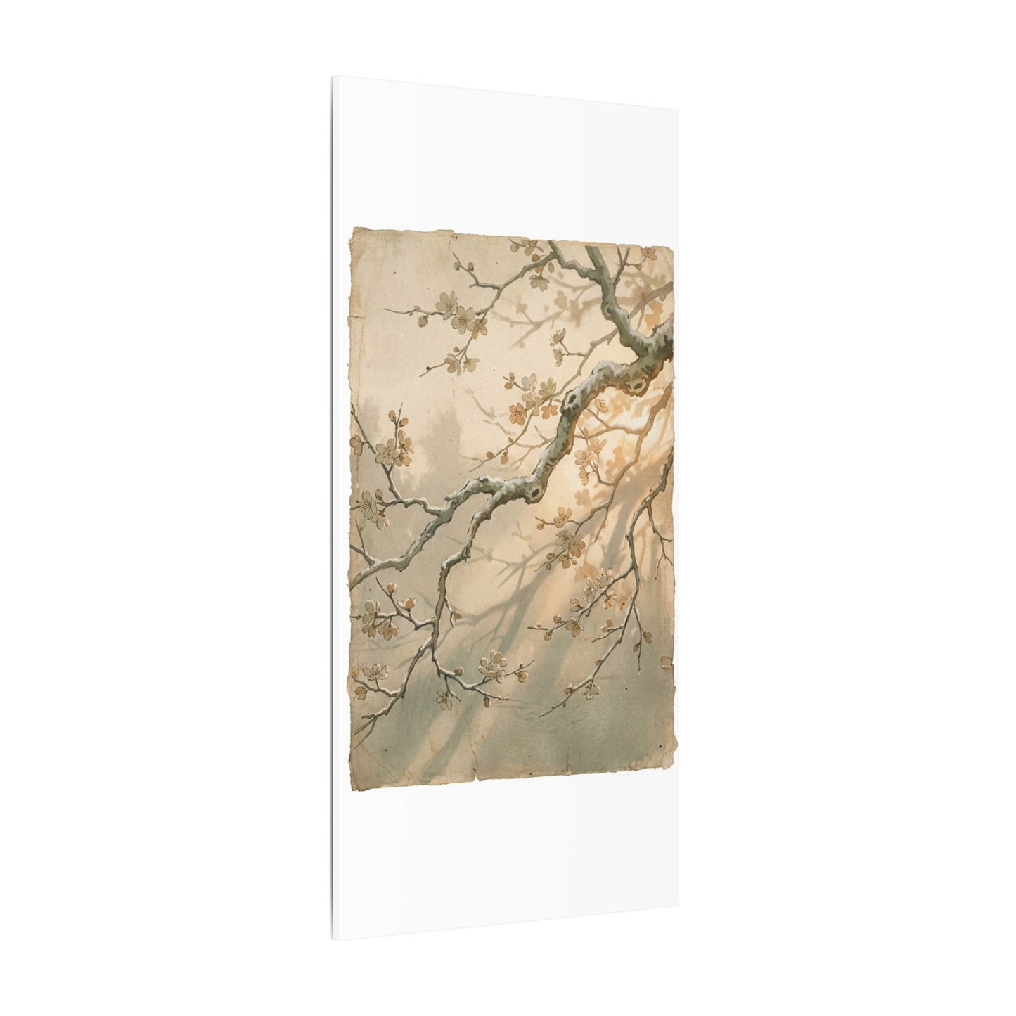 Cherry Blossom Canvas Art | Winter Japandi Japanese Pattern Art