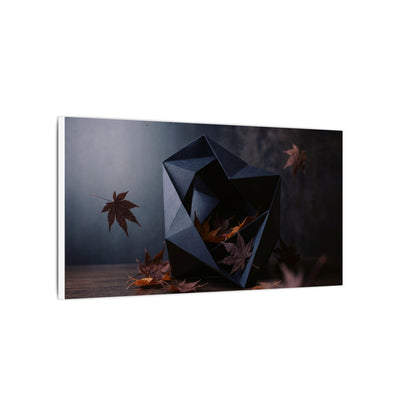 Dark Japandi Paper Fold in Dawn | Shadow Zen Canvas Art
