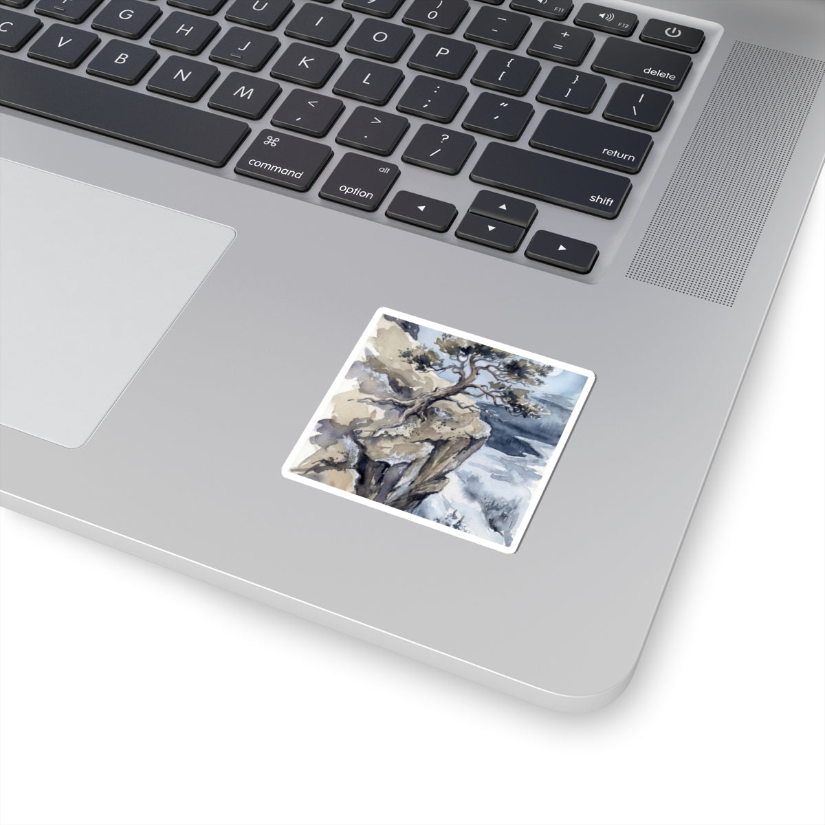 Winter Pine Tree Watercolor Sticker | Neutral Decor
