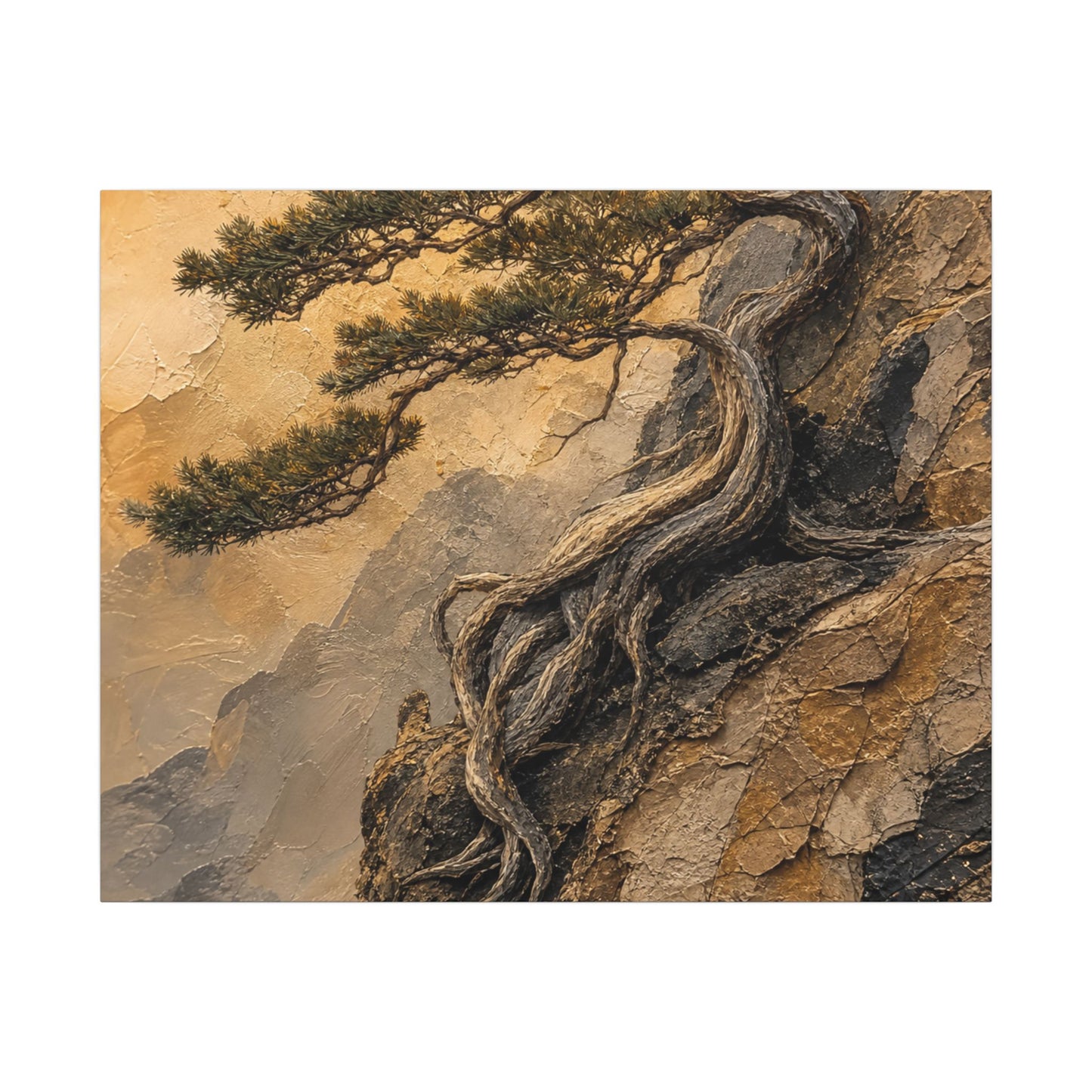 Summer Pine Tree Texture Canvas Art | Cozy Decor